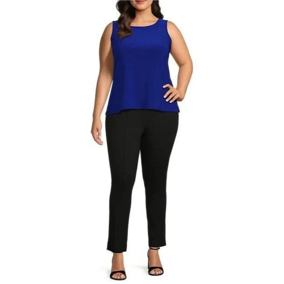 Misook Knit Tank Top Women's Royal Blue Crew Neck Pullover Sleeveless Size 1X - Picture 2 of 10